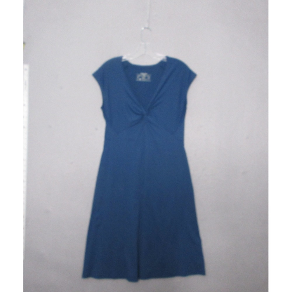 Patagonia Dress Large Blue Twist Knot A-Line Midi Outdoor Gorpcore Hiking Travel